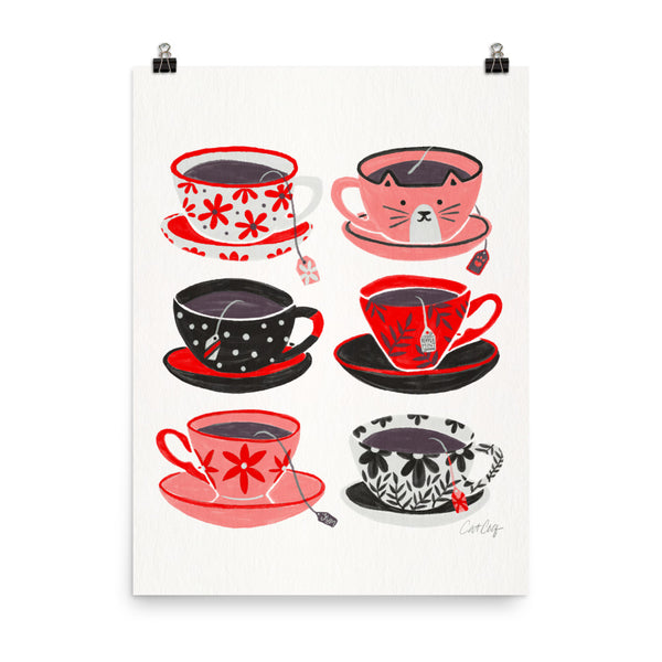 Tea Time - Red and Black