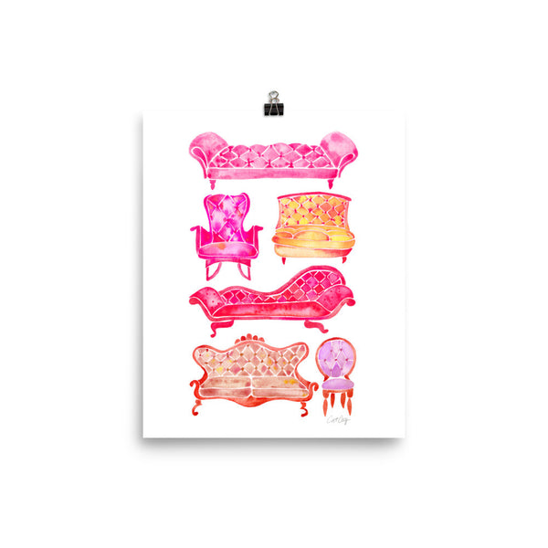 Victorian Lounge – Pink Palette • Art Print