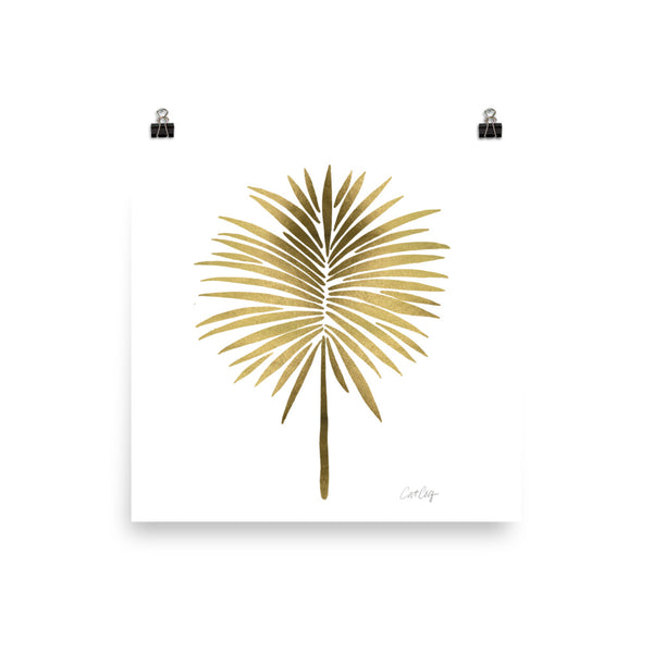 Fan Palm – Gold Palette • Art Print