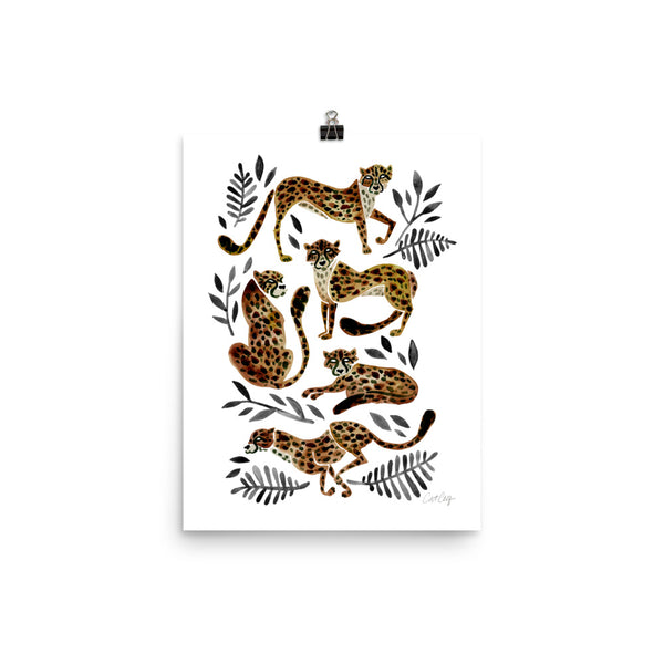 Cheetah Collection – Mocha & Black Palette • Art Print
