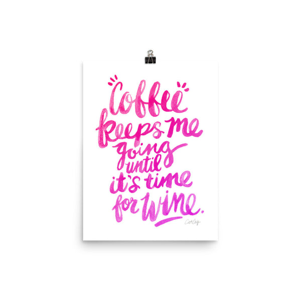 Coffee & Wine – Pink Palette • Art Print
