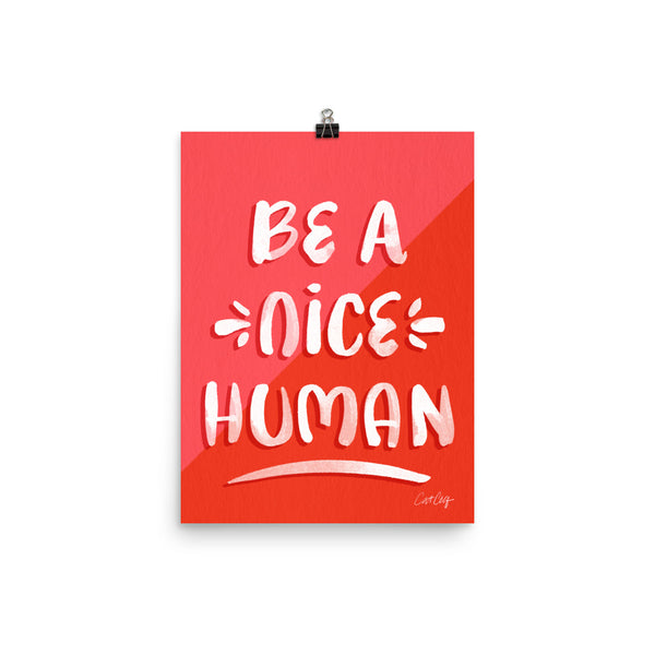 Be A Nice Human - Red