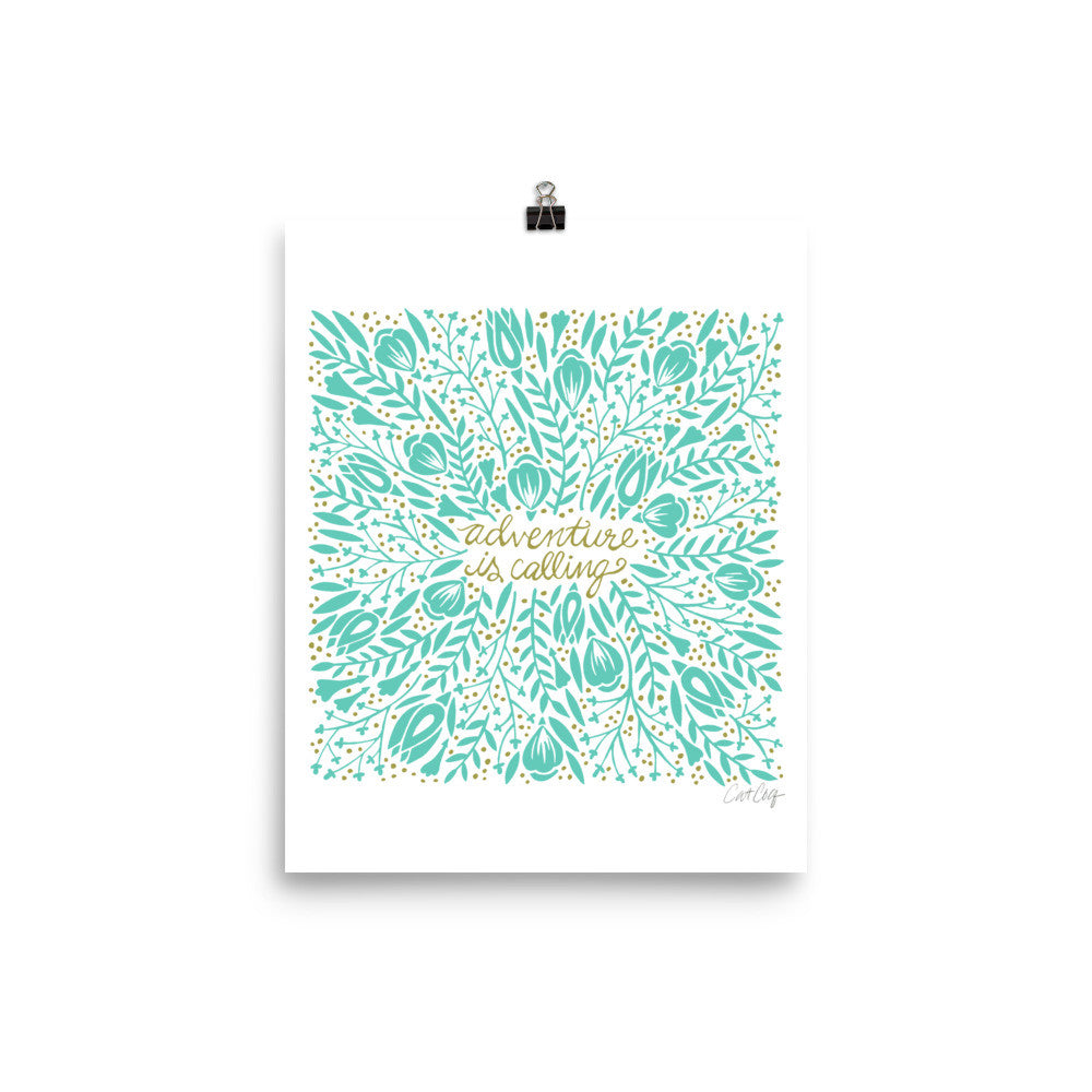 Adventure is Calling – Mint Palette • Art Print