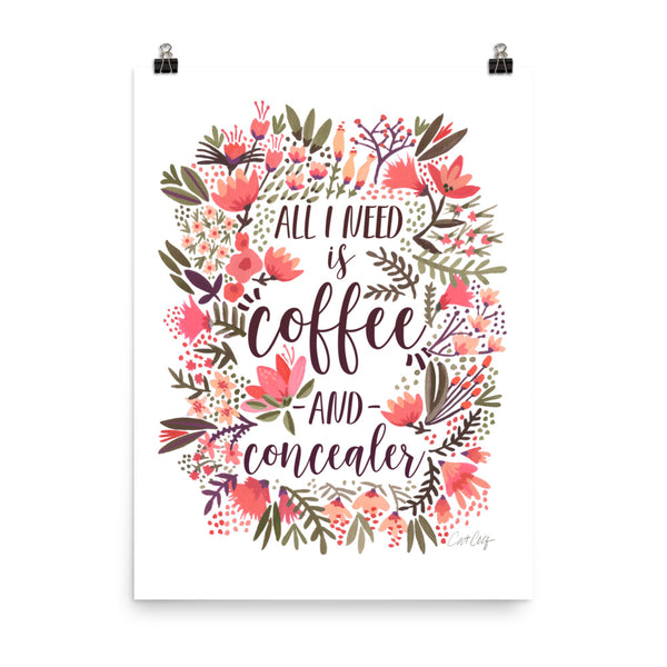 Coffee & Concealer – Vintage Palette • Art Print