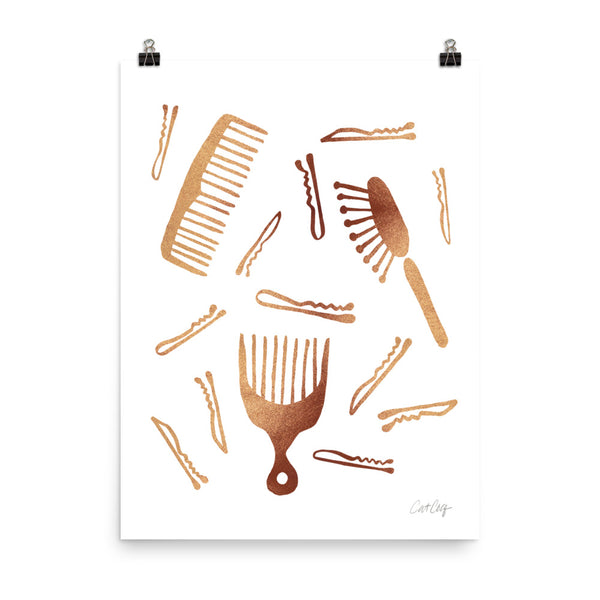 Good Hair Day – Rose Gold Palette • Art Print