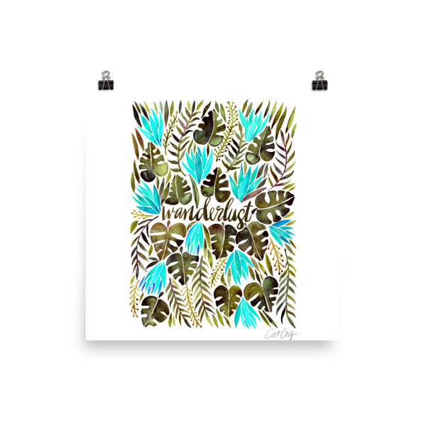 Wanderlust – Turquoise & Olive Palette • Art Print