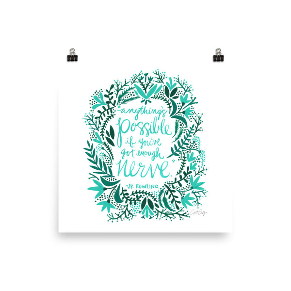 Anything’s Possible – Turquoise & Teal Palette • Art Print