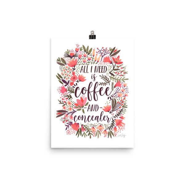 Coffee & Concealer – Vintage Palette • Art Print