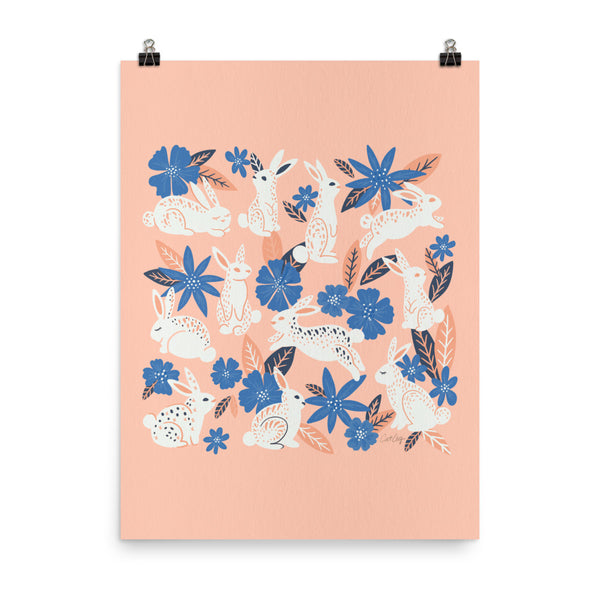 Bunnies and Blooms - Blue Blush