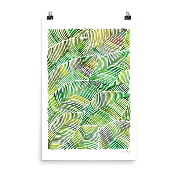 Tropical Leaves – Green Palette  •  Art Print