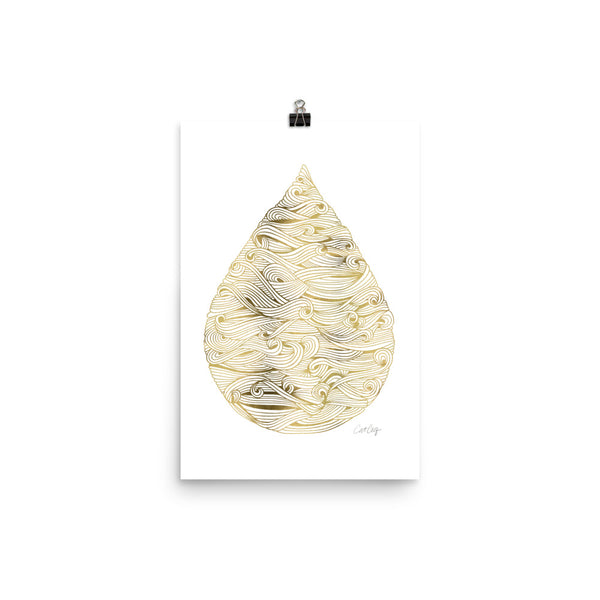 Droplet – Gold Palette • Art Print