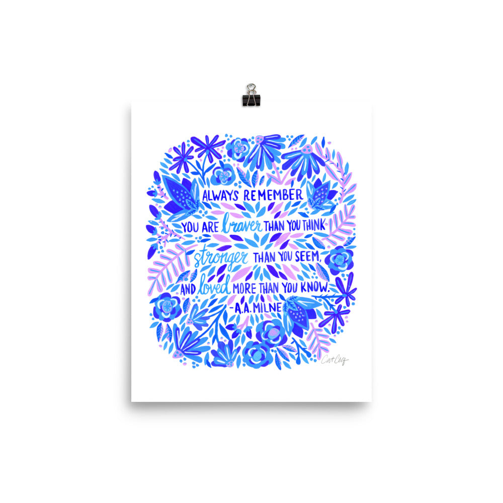 Always Remember – Indigo Palette • Art Print