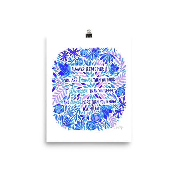Always Remember – Indigo Palette • Art Print
