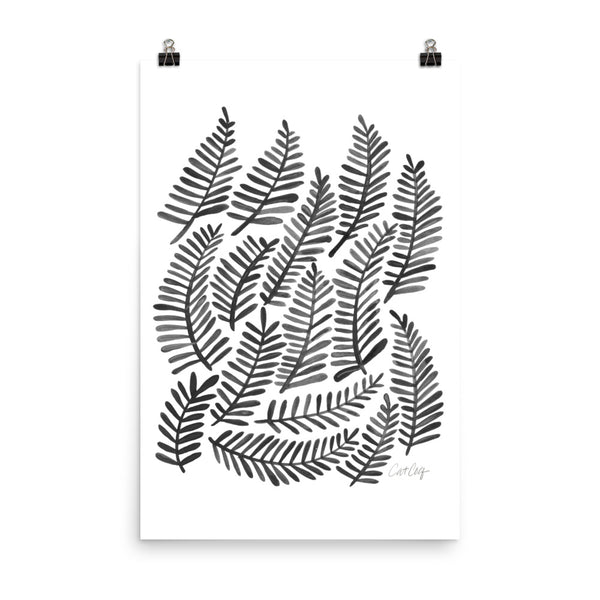 Fronds – Black Palette • Art Print