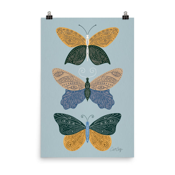 Tattooed Butterflies – Blue & Yellow