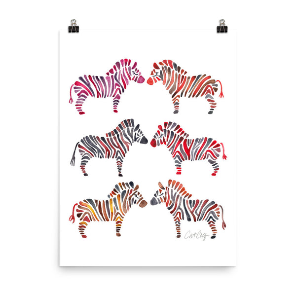 Zebra Collection – Rainbow Palette • Art Print