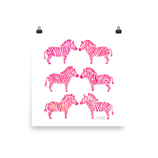 Zebra Collection – Pink Palette • Art Print
