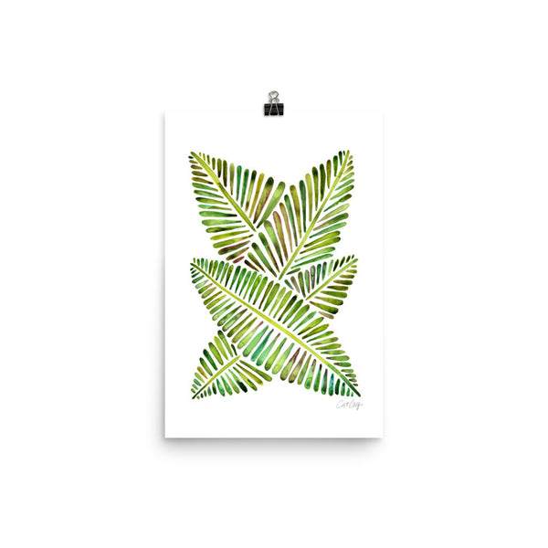 Banana Leaves – Green Palette • Art Print