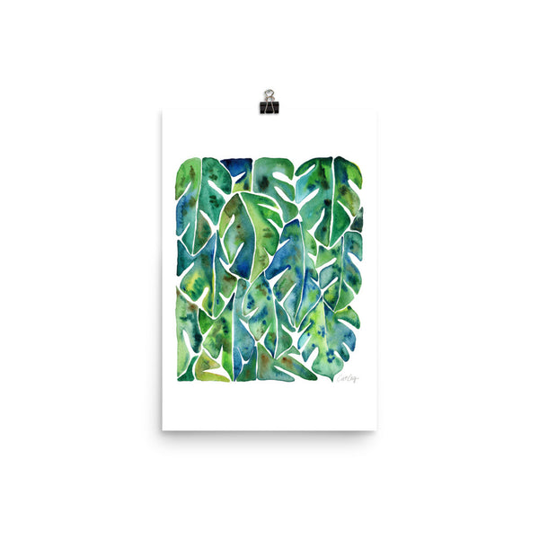 Split Leaf Philodendron – Green Palette • Art Print
