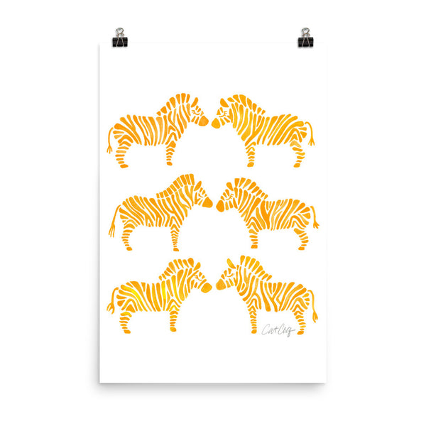 Zebra Collection – Yellow Palette • Art Print