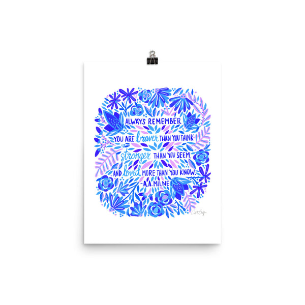 Always Remember – Indigo Palette • Art Print
