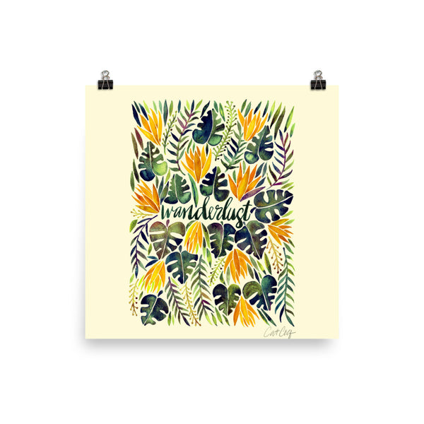 Wanderlust – Orange & Olive Palette • Art Print