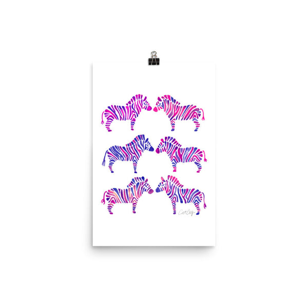 Zebra Collection – Indigo Palette • Art Print