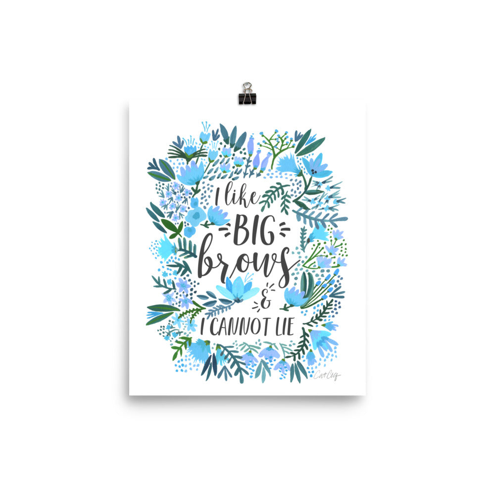 Big Brows – Blue Palette • Art Print