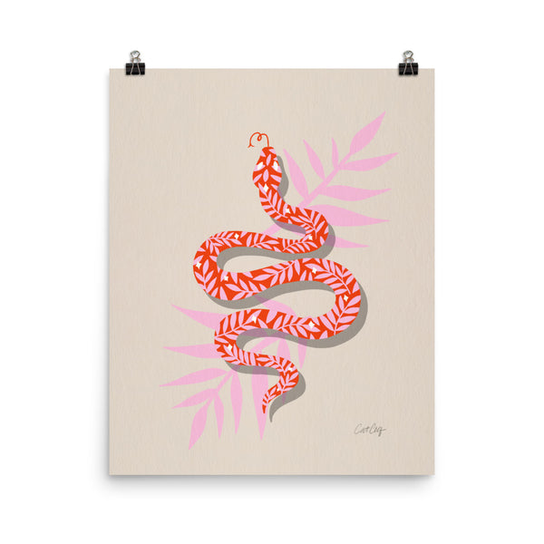 Tropical Serpent  - Coral Pink