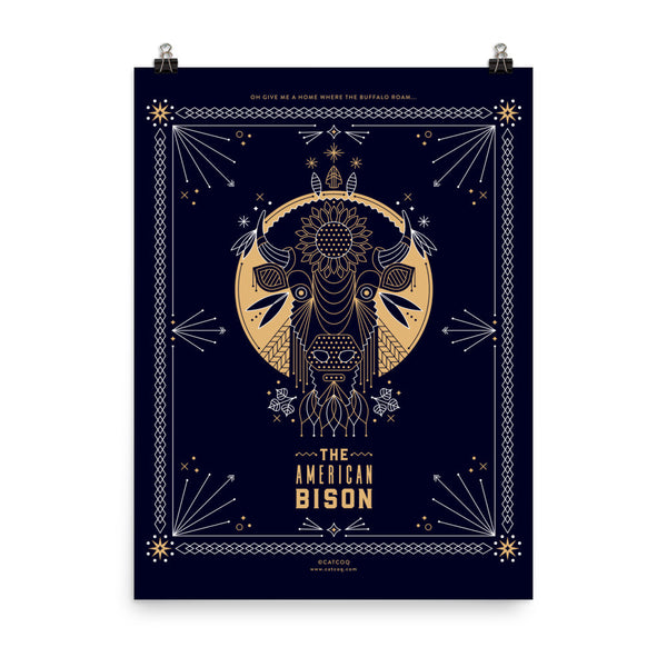 The American Bison • Art Print