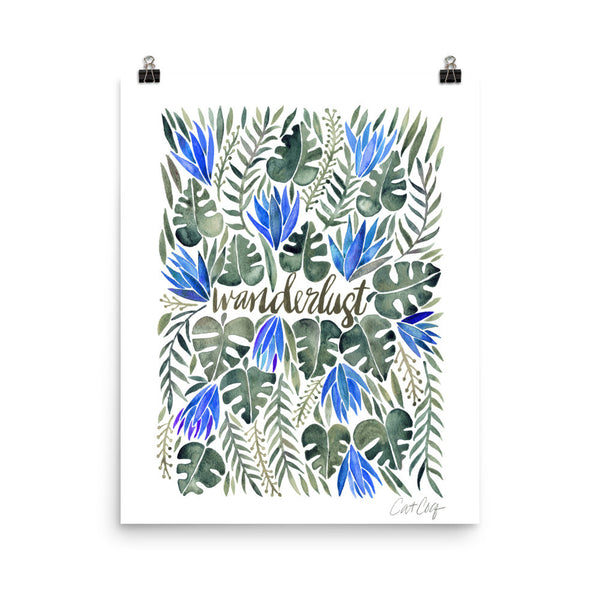 Wanderlust – Periwinkle & Grey Palette • Art Print
