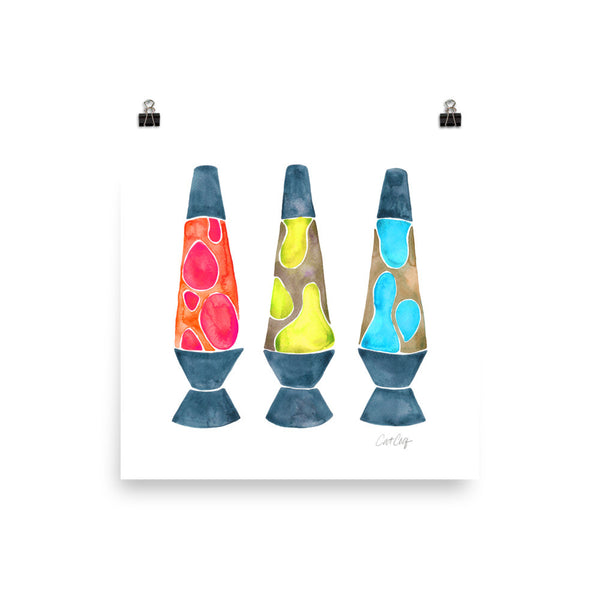 Lava Lamps – Primary Color Palette • Art Print