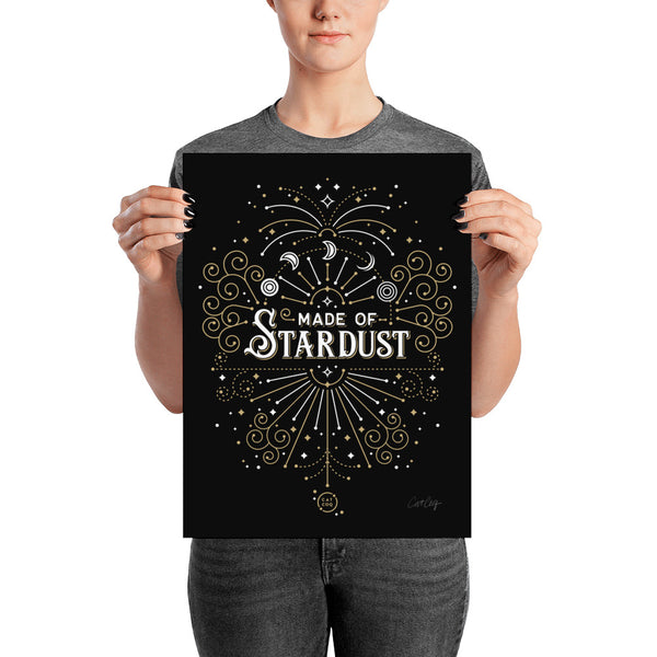 Made of Stardust – Black & Gold Palette • Art Print