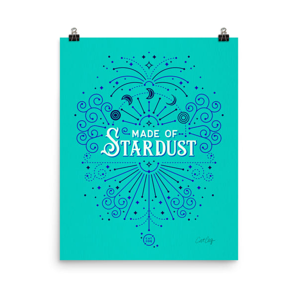 Made of Stardust – Turquoise & Navy Palette • Art Print