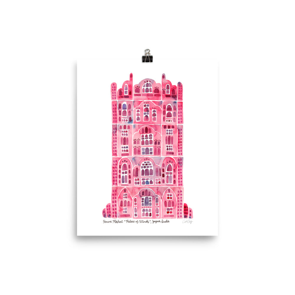 Hawa Mahal – Pink Palace of Jaipur, India • Art Print
