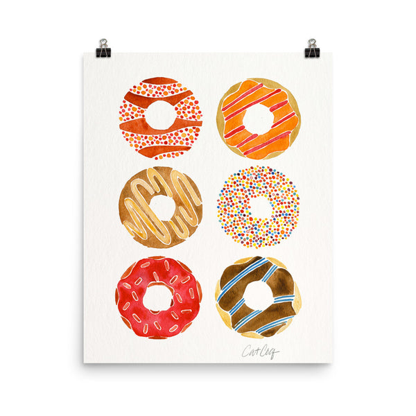 Half Dozen Donuts – Rainbow Palette • Art Print