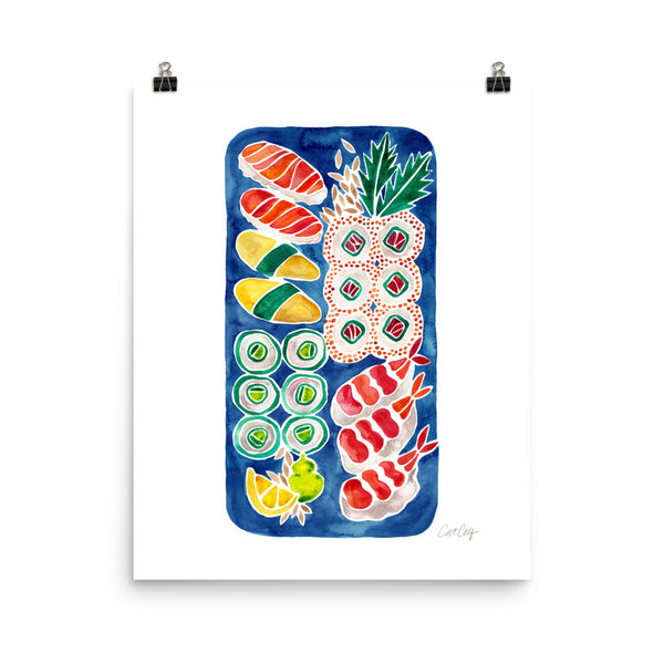 Sushi Collection – Navy Platter • Art Print