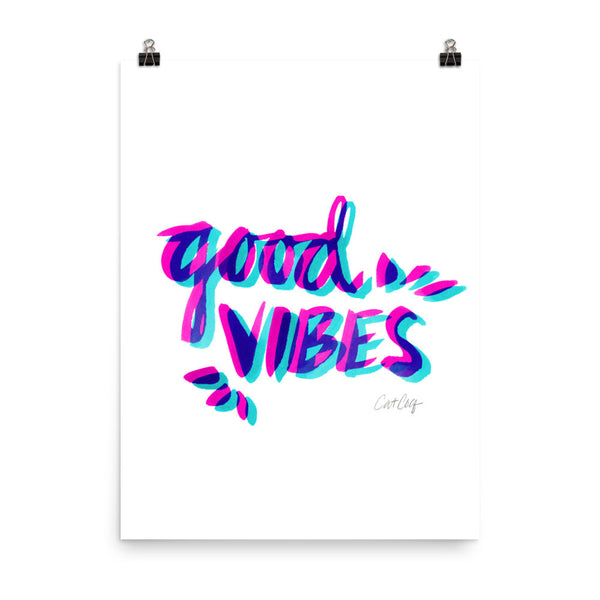Good Vibes – Cyan & Magenta • Art Print