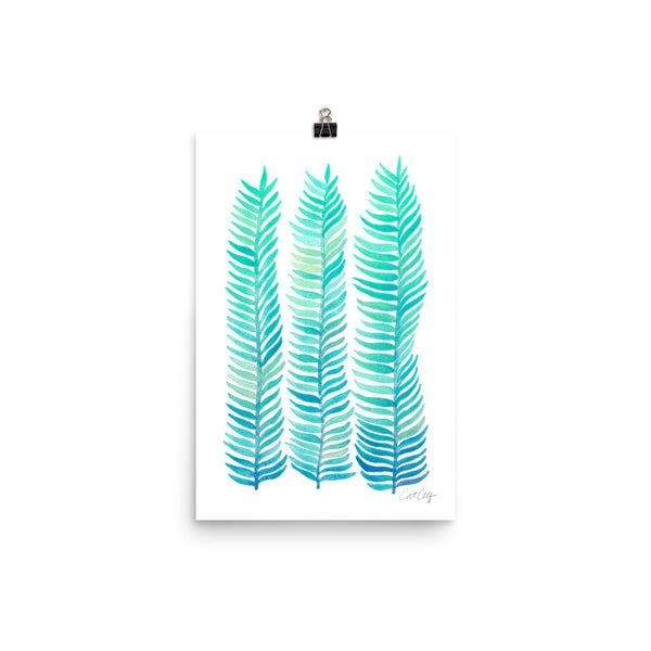 Stems – Turquoise Palette  •  Art Print