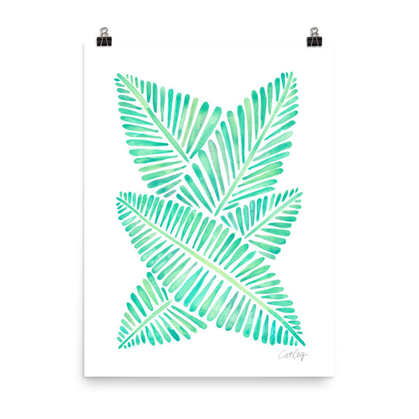 Banana Leaves – Mint Palette • Art Print