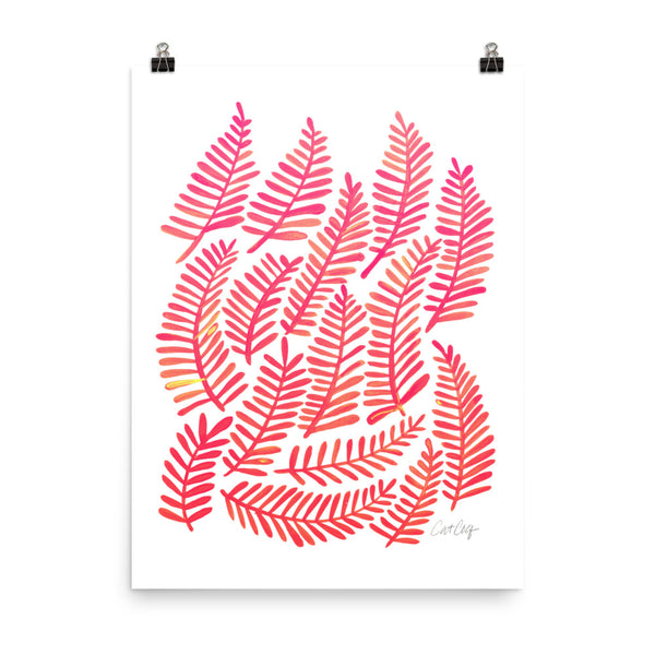 Fronds – Pink Palette • Art Print