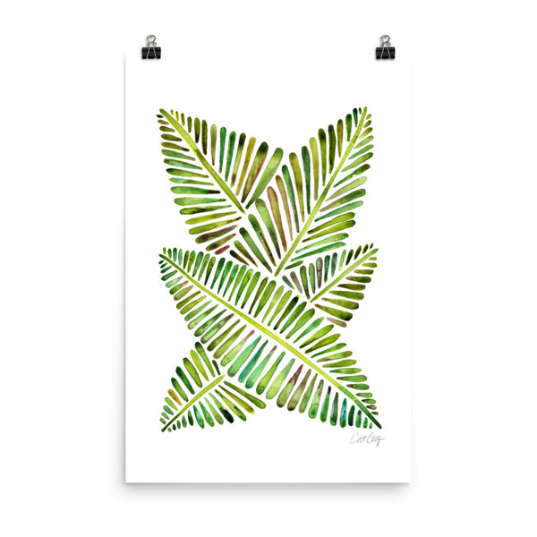 Banana Leaves – Green Palette • Art Print