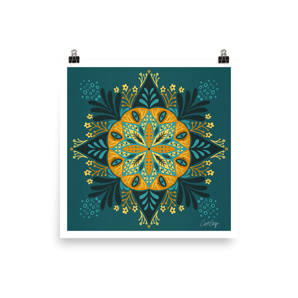Sprouting Mandala - Teal