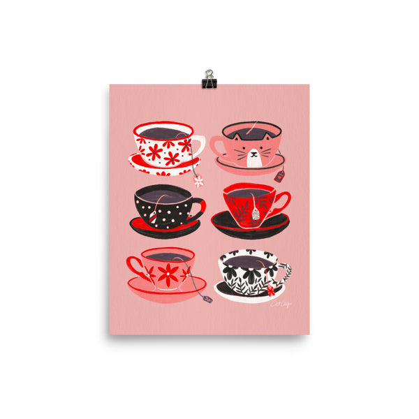 Tea Time - Pink and Red