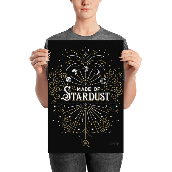 Made of Stardust – Black & Gold Palette • Art Print