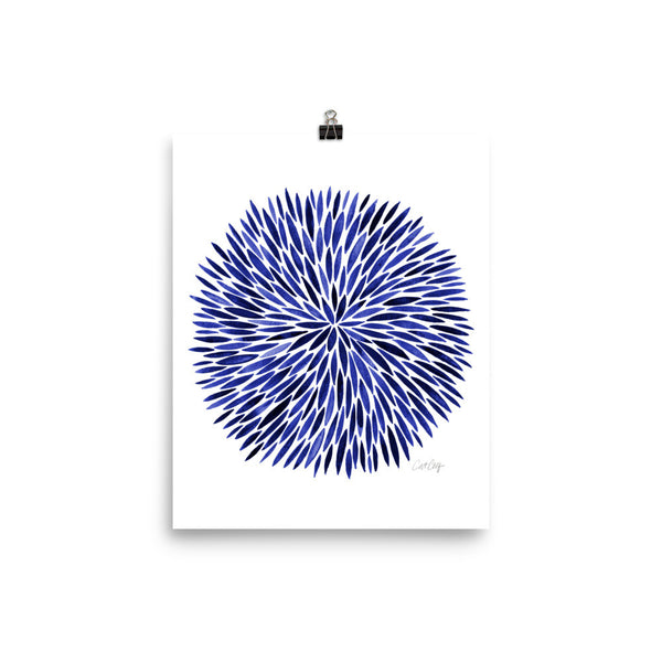 Watercolor Burst – Navy Palette • Art Print
