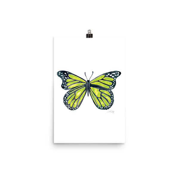 Butterfly – Lime Palette • Art Print