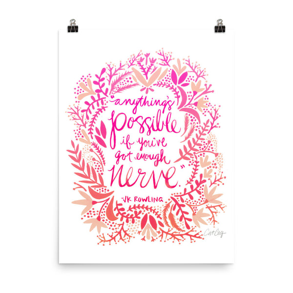 Anything’s Possible – Pink Ombré Palette • Art Print