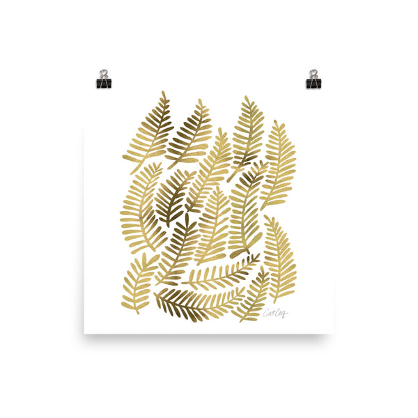 Fronds – Gold Palette • Art Print