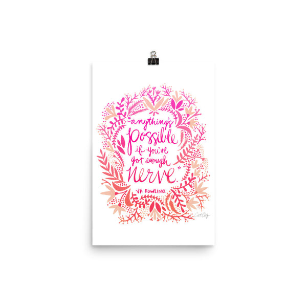 Anything’s Possible – Pink Ombré Palette • Art Print
